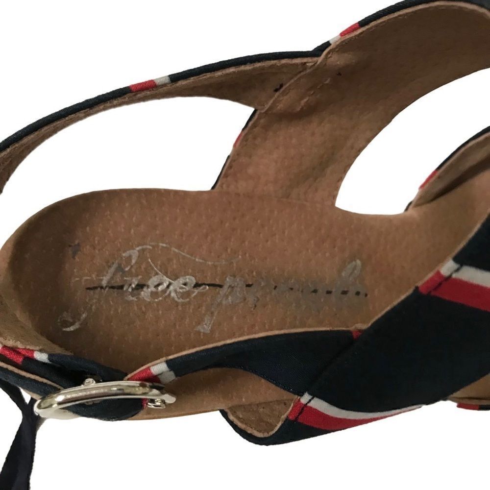 Free People Monaco Boho navy striped wrap clog 39/9 - Picture 10 of 11